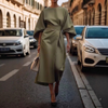 Elegantes Kleid mit Batwing-Ärmeln für Damen