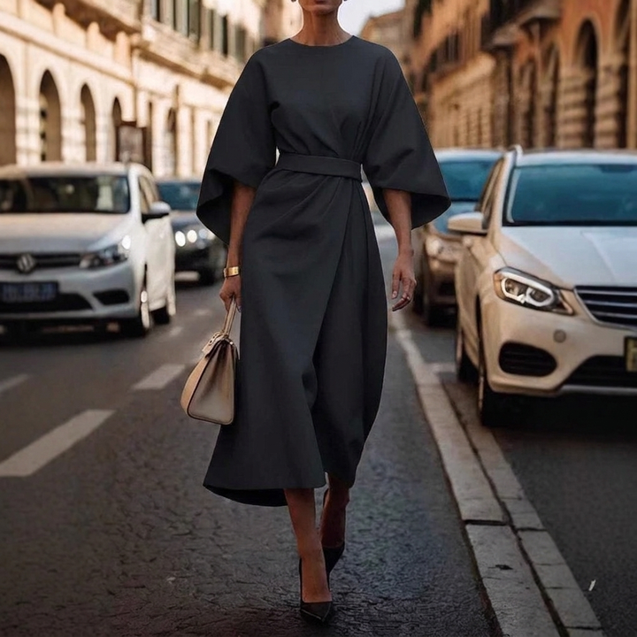 Elegantes Kleid mit Batwing-Ärmeln für Damen