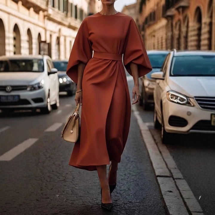 Elegantes Kleid mit Batwing-Ärmeln für Damen