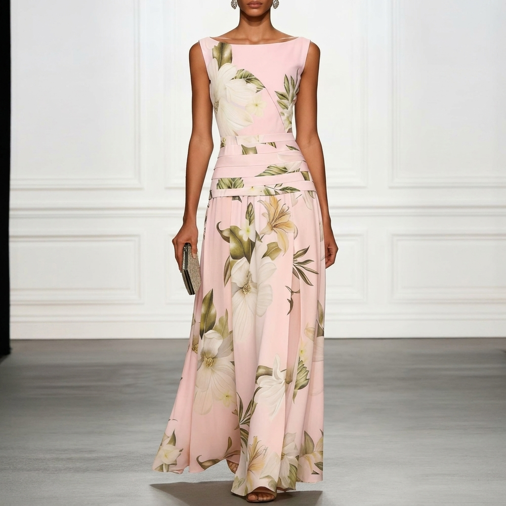 Damen Bohemian Maxikleid
