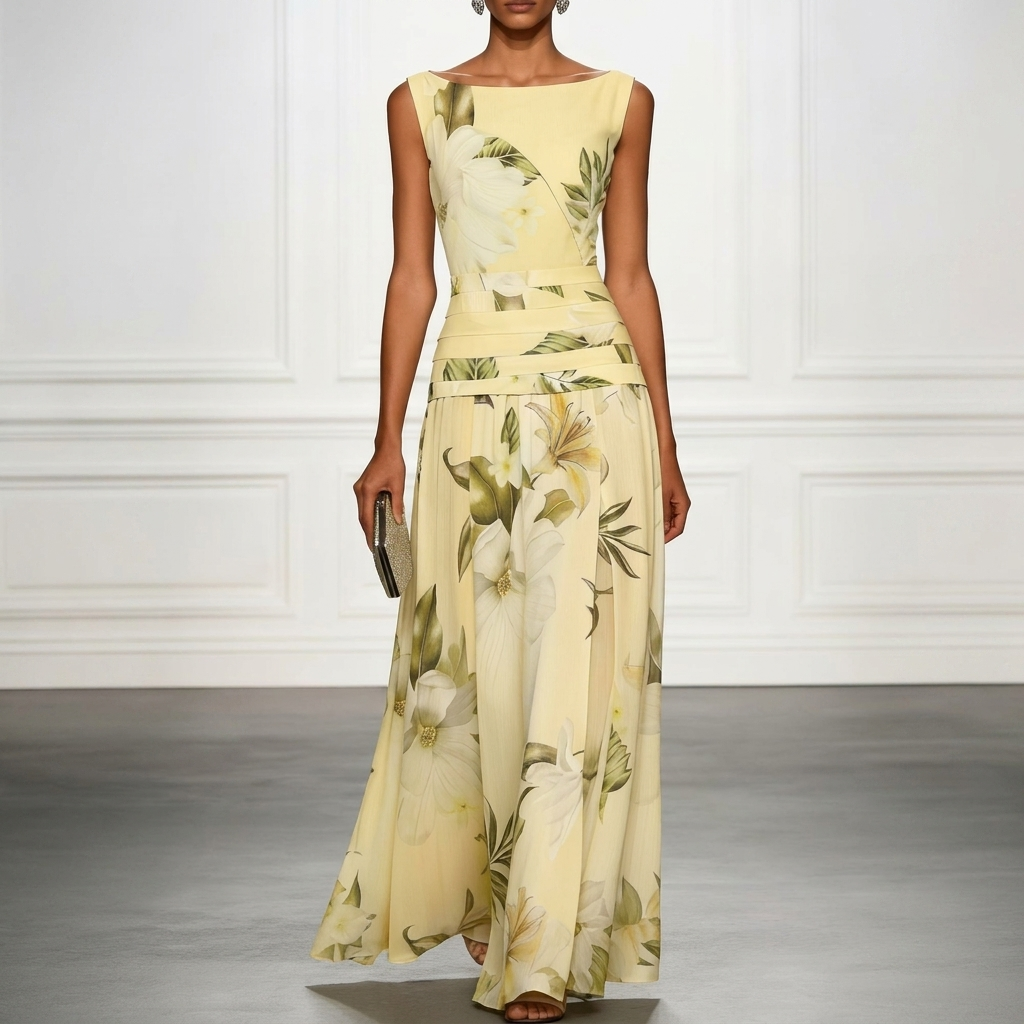 Damen Bohemian Maxikleid