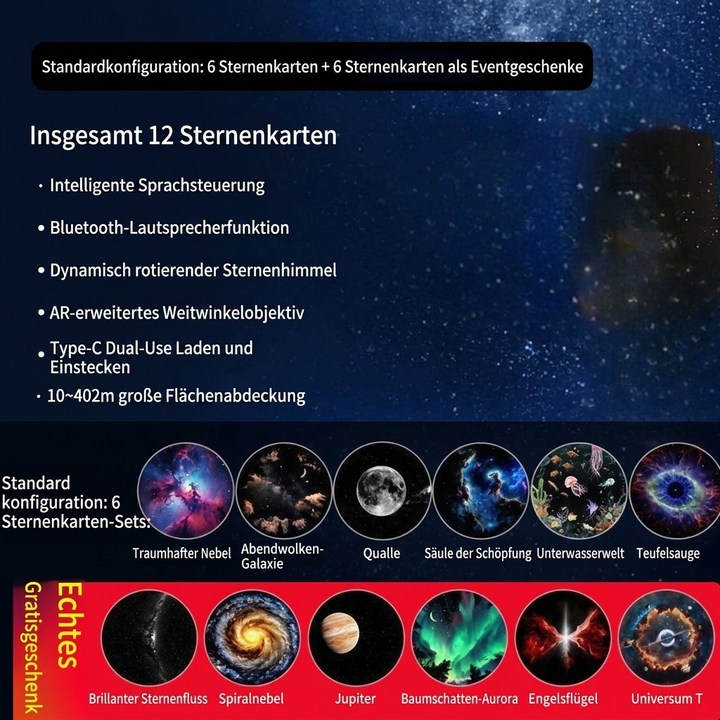 USB-Sternenhimmel-Projektor-Nachtlicht