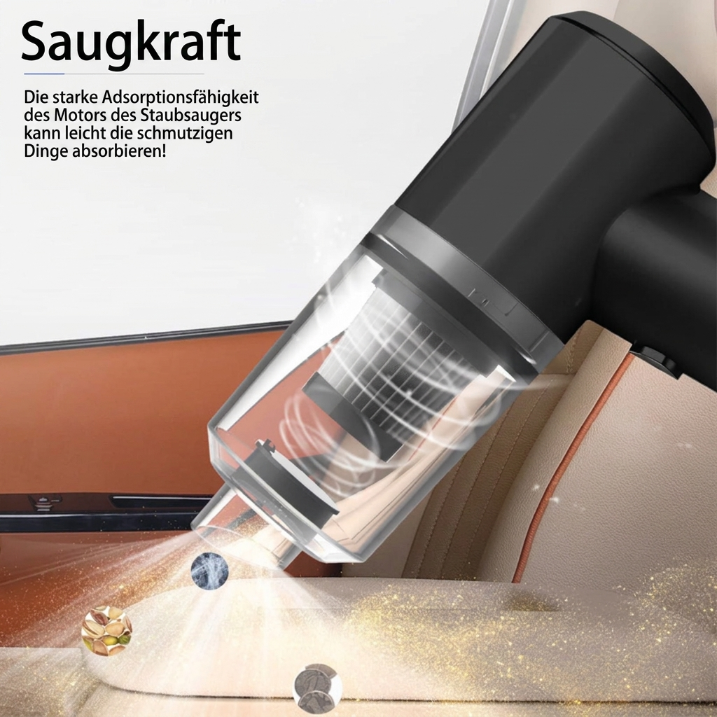Kompakter kabelloser Auto-Staubsauger