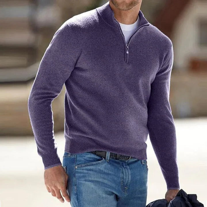 Herrenpullover mit Reißverschluss