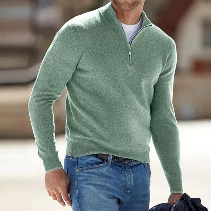 Herrenpullover mit Reißverschluss