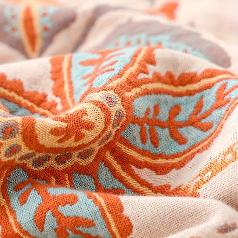 Bohol Rustic – Florale Boho-Decke für behaglichen Komfort und stilvolles Wohnen
