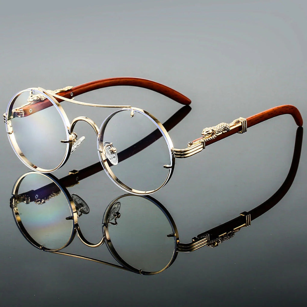 Retro-Stil mit modernem Schutz Vintage-Sonnenbrille mit doppelter Brücke