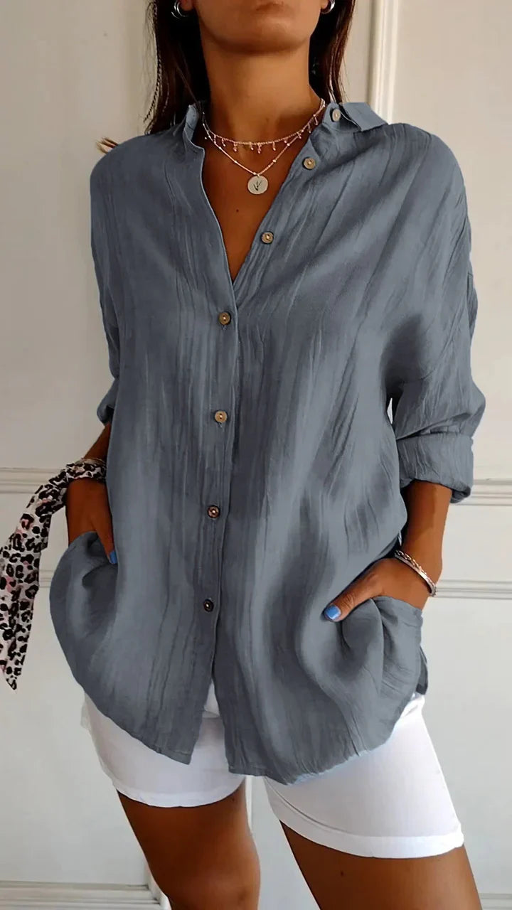 Lässiges Button-Down-Hemd für Damen