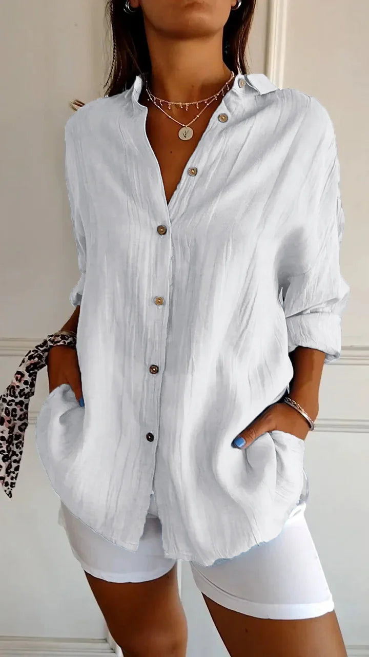 Lässiges Button-Down-Hemd für Damen