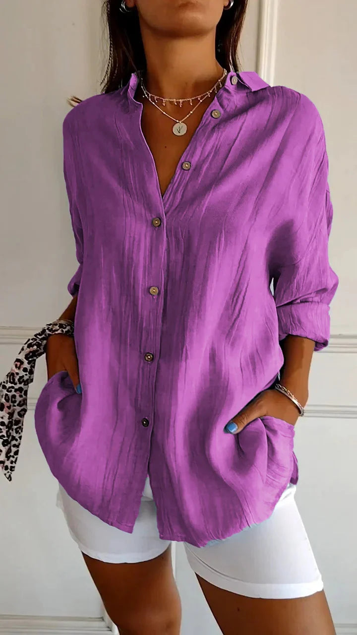 Lässiges Button-Down-Hemd für Damen