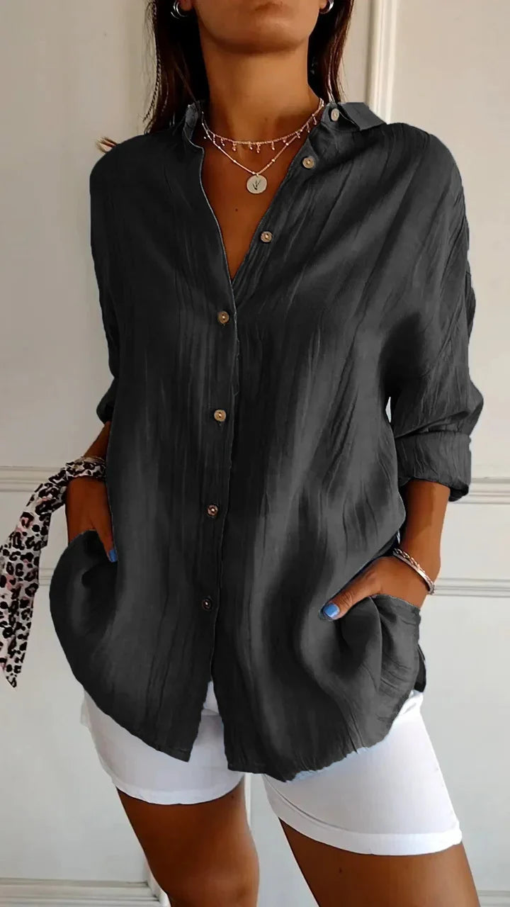 Lässiges Button-Down-Hemd für Damen