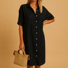 Lockeres Hemdkleid mit Knöpfen