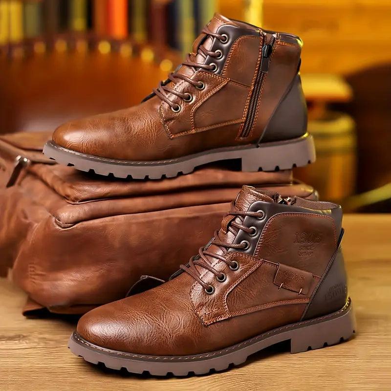 Elegante Herrenstiefel mit Reißverschluss aus Leder Elegant und strapazierfähig