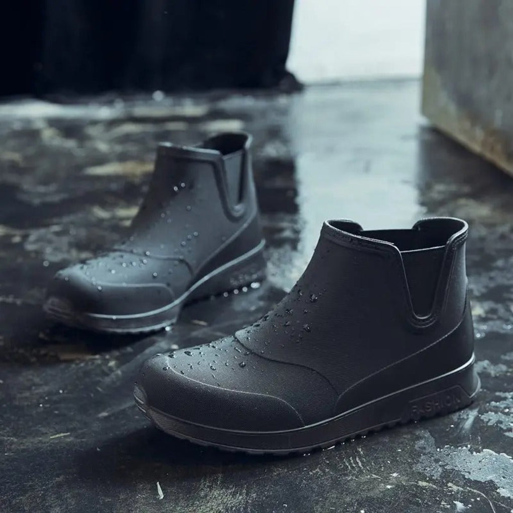 Leichte, strapazierfähige und wasserdichte Herren-Regenstiefel zum Hineinschlüpfen