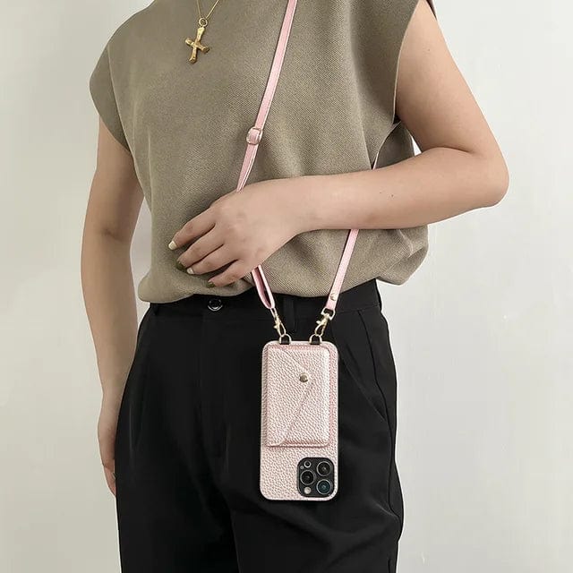 Leder-Umhängetasche fürs Handy