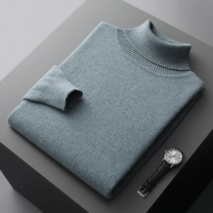Herren-Strickpullover mit Rollkragen