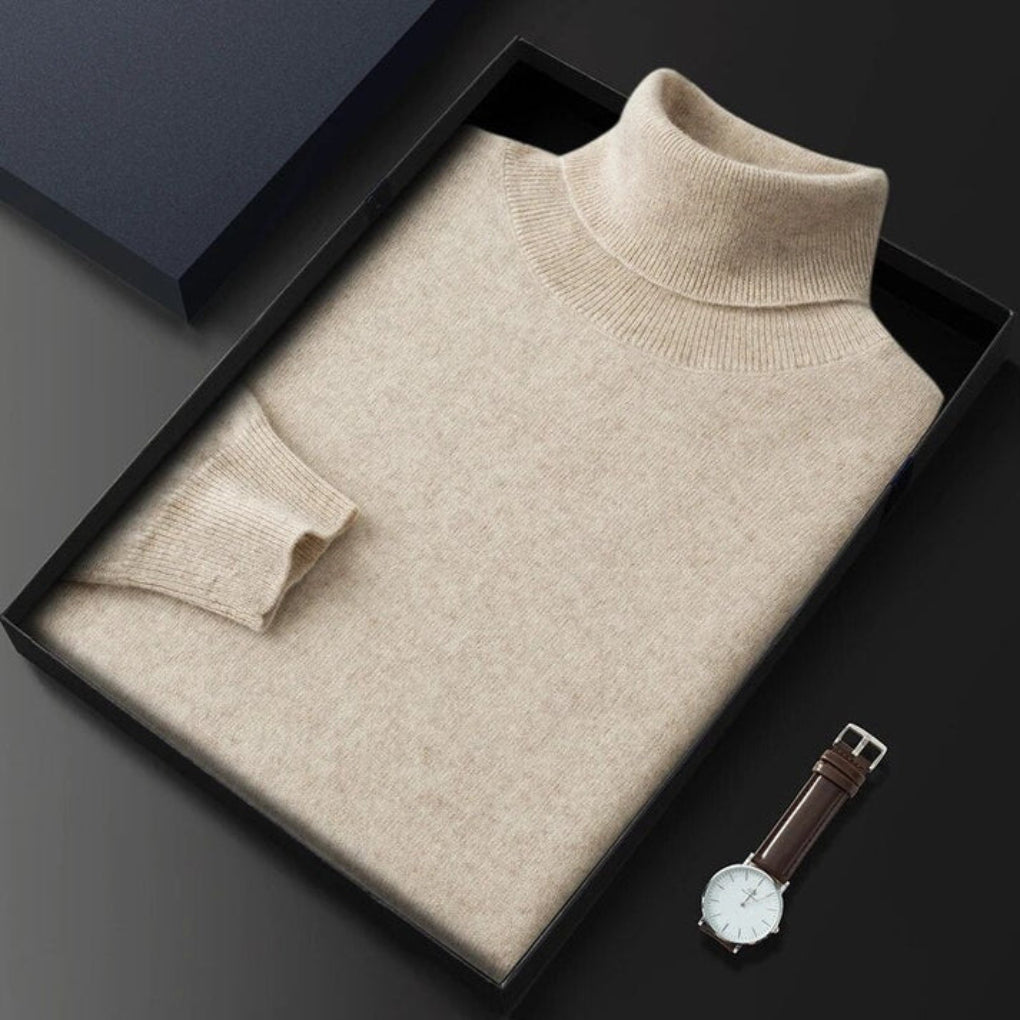 Herren-Strickpullover mit Rollkragen