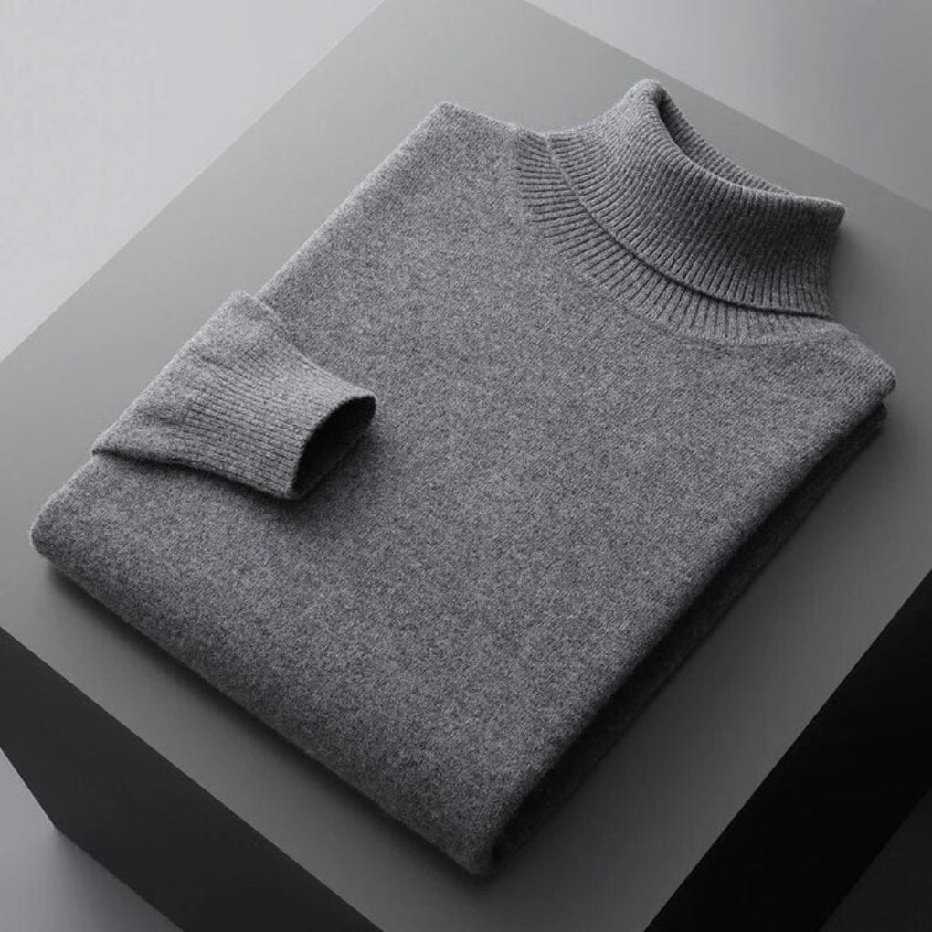 Herren-Strickpullover mit Rollkragen