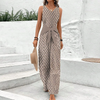 Ärmelloser Damen-Jumpsuit mit V-Ausschnitt