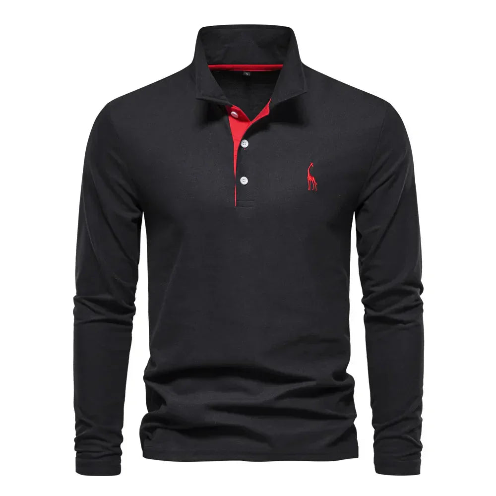 Langarm-Polohemd für Herren