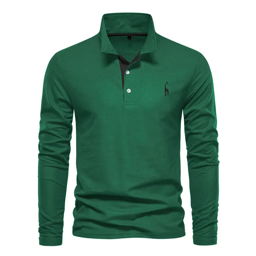 Langarm-Polohemd für Herren