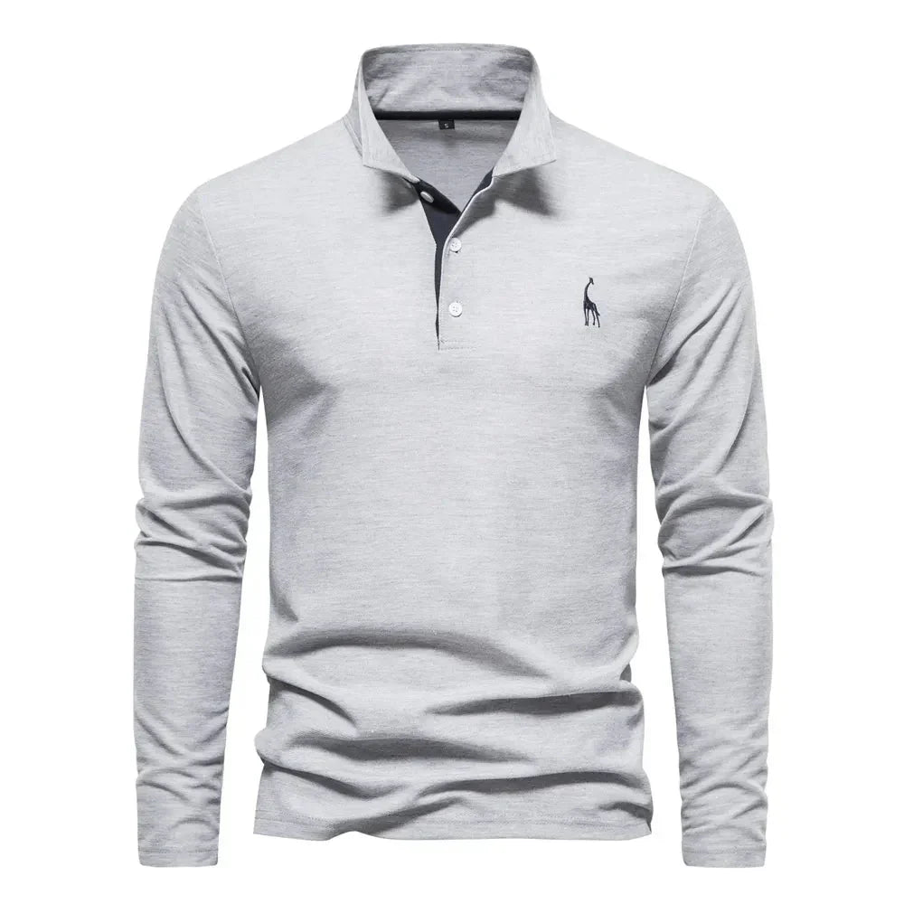 Langarm-Polohemd für Herren