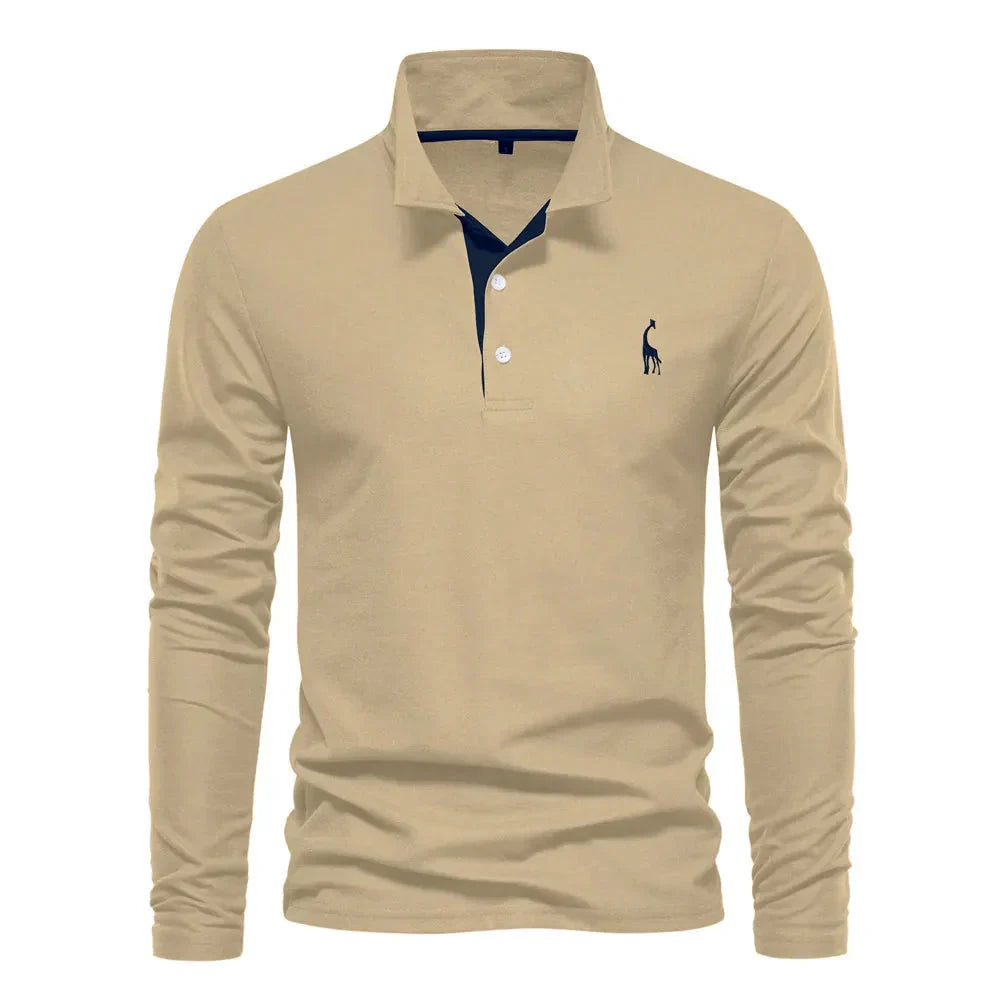 Langarm-Polohemd für Herren
