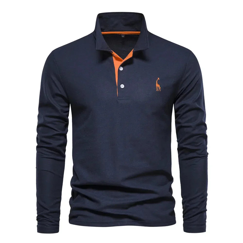 Langarm-Polohemd für Herren