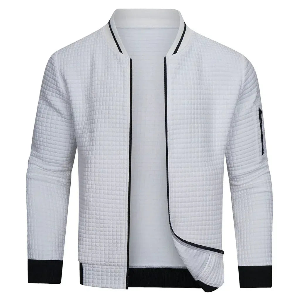 Herren-Pullover mit halbem Reißverschluss
