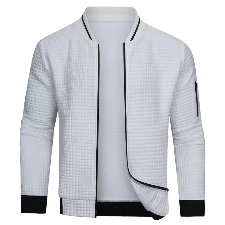 Herren-Pullover mit halbem Reißverschluss